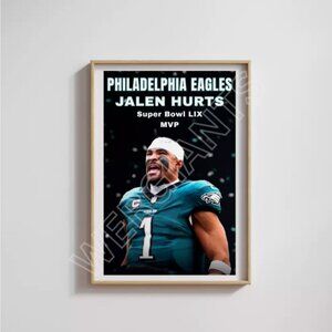 Jalen Hurts MVP Super Bowl Champs Philadelphia Eagles 11x17